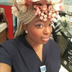 Blonde braided showstopper pink flower wig Accessories | Blonde Braided Showstopper Pink Flower Wig  main image 2
